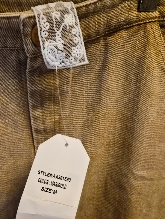 Sadie & Sage Casual Frayed Hem Mini Skirt - Tan Medium - Picture 5 of 8